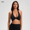 European & American Halter Push-Up Sports Bra - Nude Feel, Skin-Friendly Open Back Yoga Style, Women's Fashion YG-1005