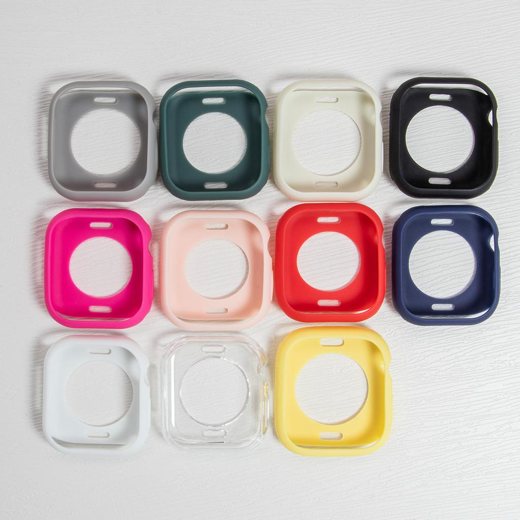 Silikonhülle für Apple Watch Hülle 10 42mm 46mm 44mm 40mm 45mm 41mm Zubehör Stoßfänger Schale Schutzhülle iWatch Serie SE 6 7 8 9
