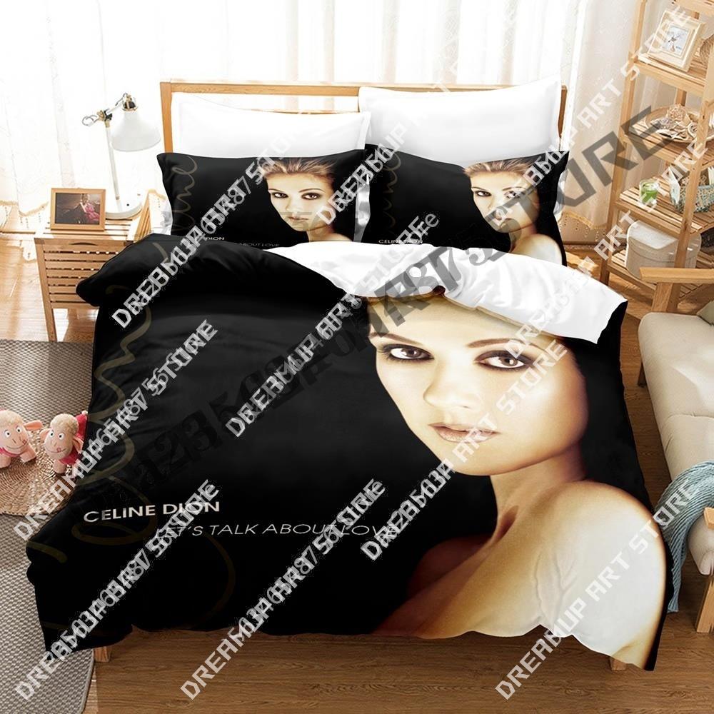 3D Print Celine Dion Bedding Set Boys Girl Twin Queen King Size Duvet Cover Pillowcase Bed Boys Adult Home Textiles