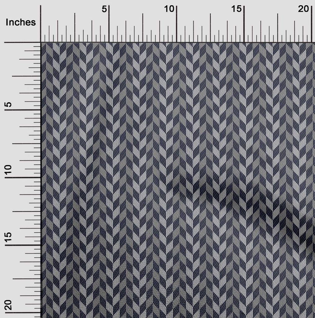 oneOone Cotton Flex Navy Blue Fabric Geometric  Diy Clothing Quilting Fabric Print Fabric By Yard 40 Inch