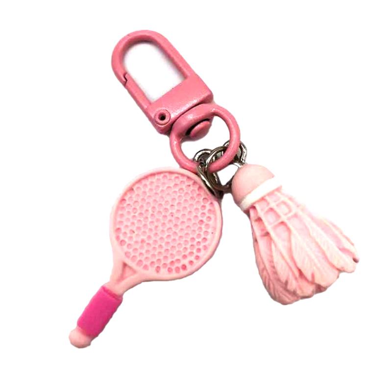 

1 шт. брелок милый бадминтон ракетка для бадминтона брелок рюкзак автомобильный брелок подвеска ювелирное изделие подвеска розовый