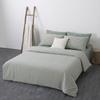 Class A Washed Cotton 4-piece Set King Duvet Cover Queen Size Option Pure Cotton Bed Sheet Pillows Zipper Closure Solid Color EU