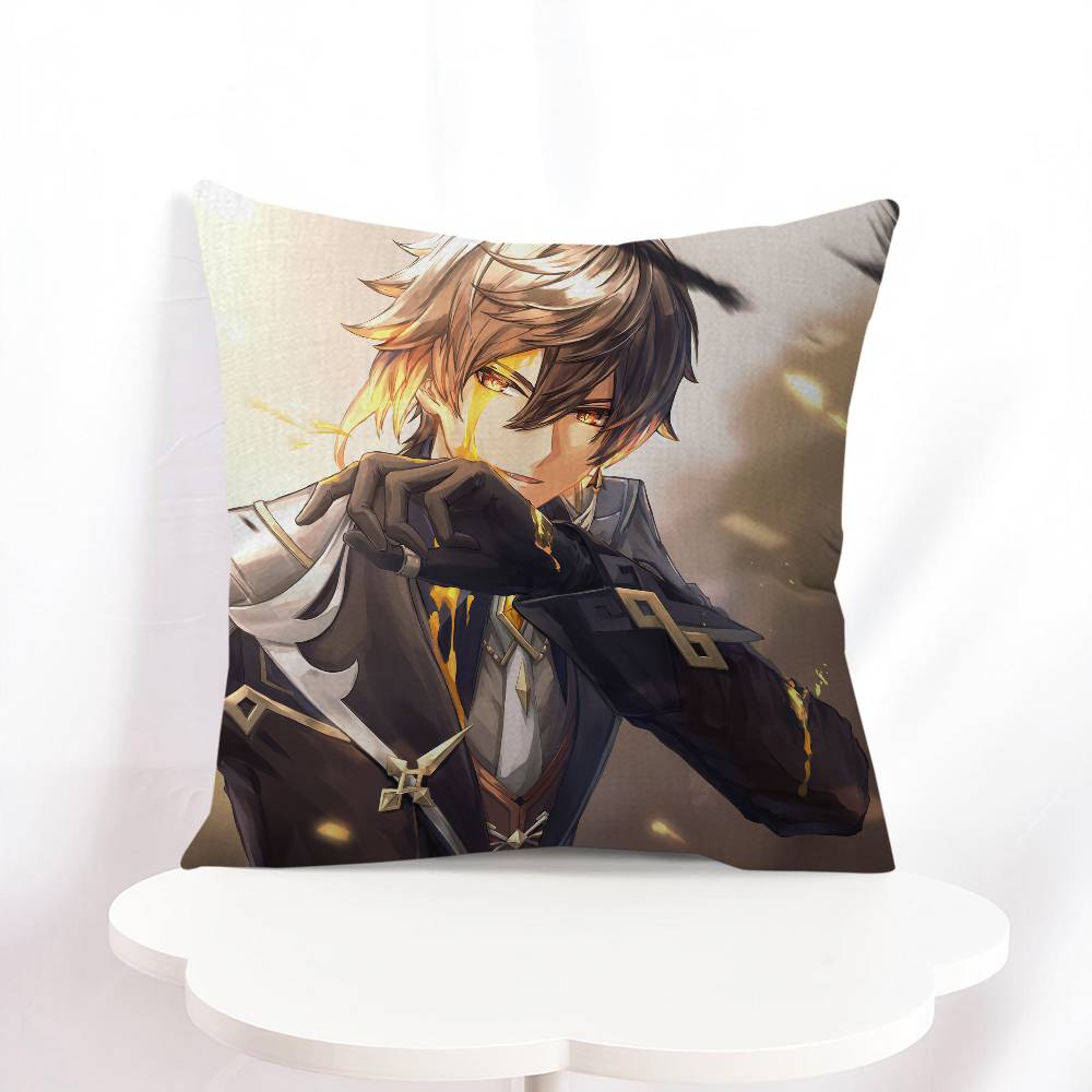 

Zhongli Cartoon Pillow Gifts Home Office Furnishings Bedroom Sofa Car Cushion Cover Case 45x45cm 16x16Inch