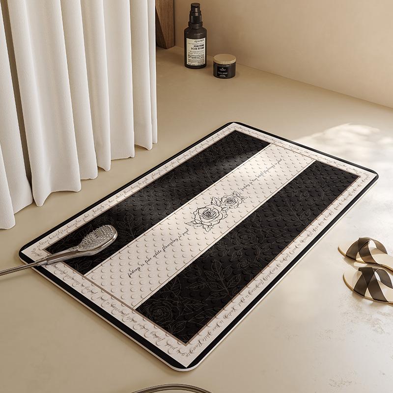 Retro Style Anti-slip Suction Cup Floor Mat for Children  Elderly and Pregnant Women  Bathroom Bathroom  Anti-slip Suction Cup Floor Mat for Bathing
