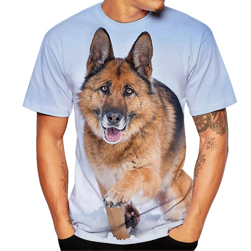 German Shepherd Dog Rottweiler T-Shirts Animal 3D Printed Streetwear Fashion Men's T-shirts