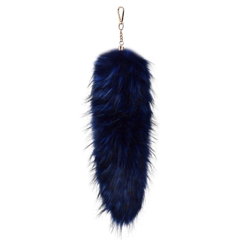 Trendy Foxes Tail Key Holder Accessory Sturdy Plush Synthetic Leather Bag Ornament Portable for Stylish Ladies Women