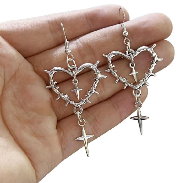 Temperament Dangle Earrings Fashion Heart Star Bead Pendant Earrings Jewelry 1