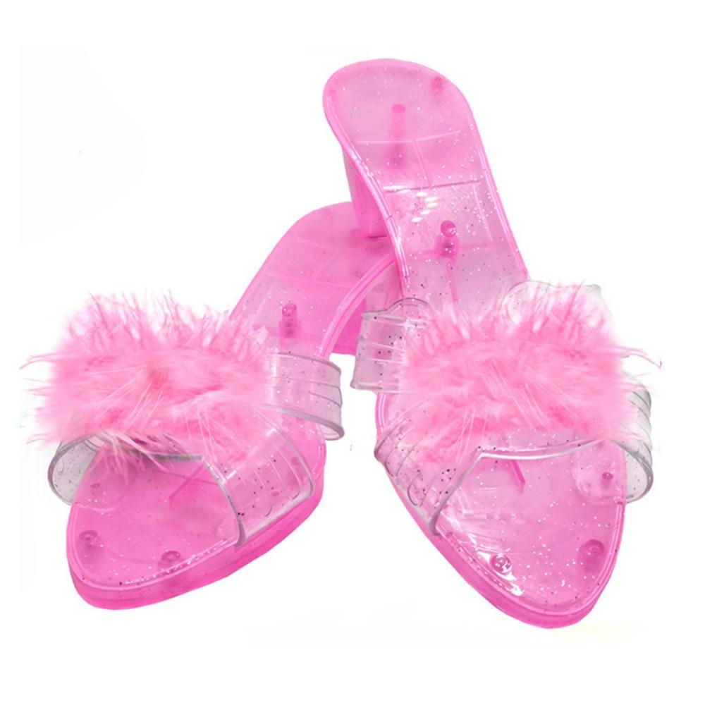 Pretend Play House Games Princess Crystal Shoes for Stage Masquerade Special Occasion Decorators Children's Toys