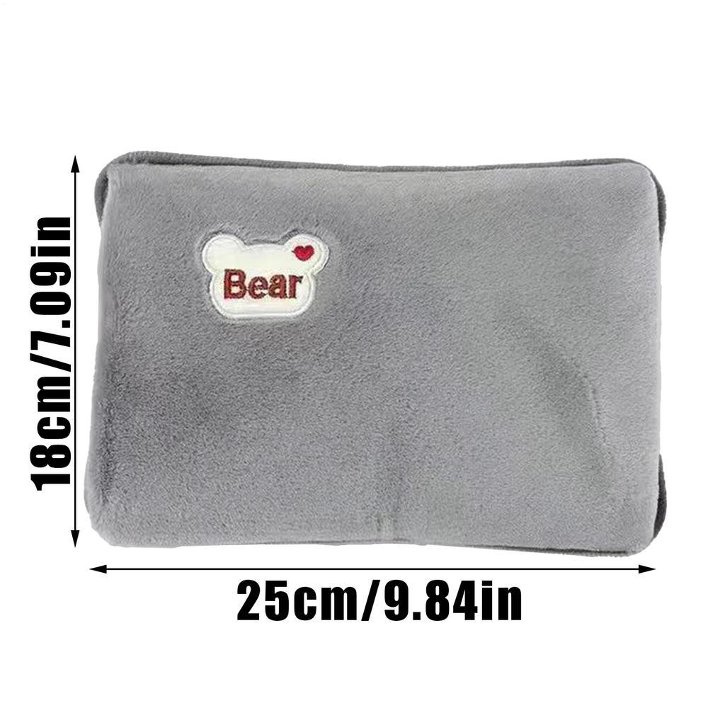 

Electric Hot Water Bag Electric Winter Cold Weather Hand Warmer Heating Pad Hot Water Bottle For Winter Cold Weather Period світло-сірого кольору