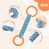 Bite-Resistant Double-Ring Dog Rope Toy Cotton Blend Durable Dog Toy  Teeth Cleaning