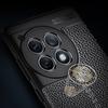 For OnePlus Ace 3 5G/12R 5G Case Litchi Texture Anti-fingerprint TPU Phone Protective Cover