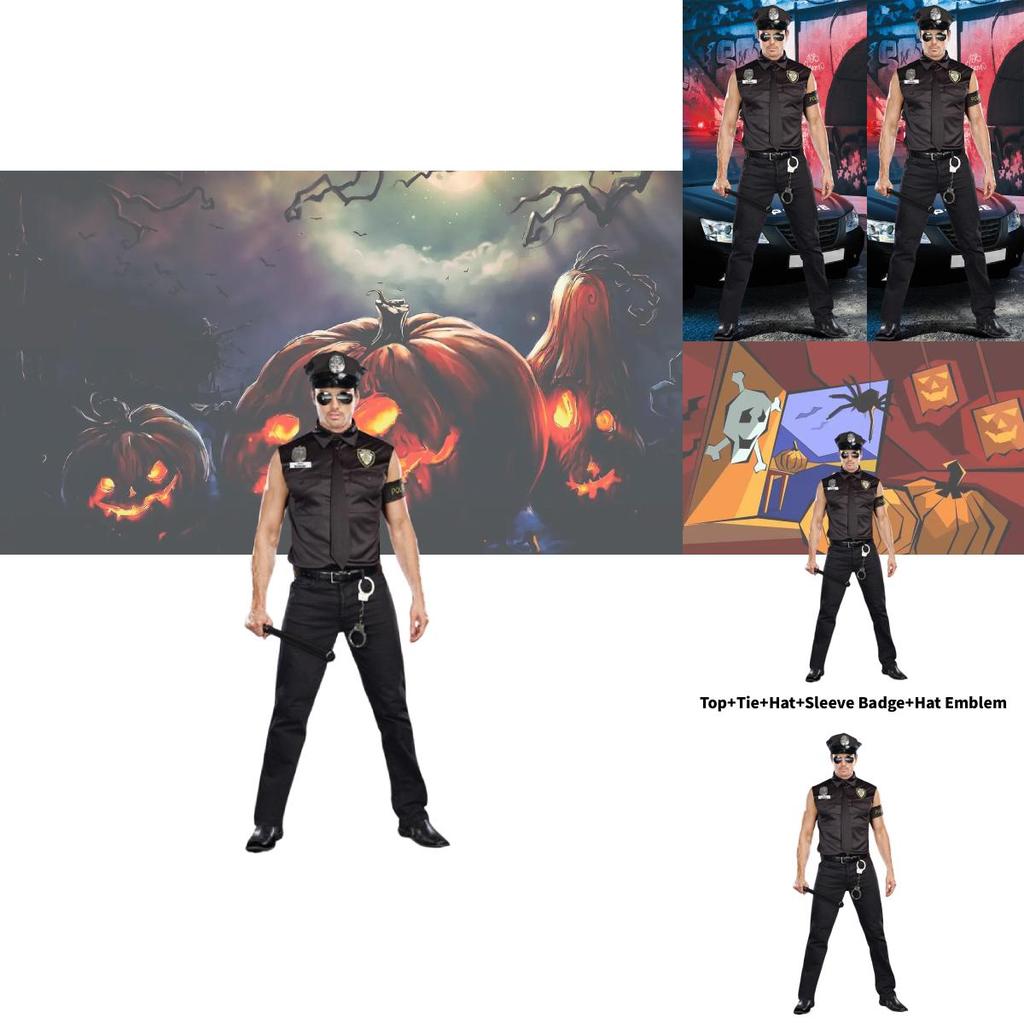 Halloween Stage Costume For Men With Pure Color Design For Theatrical Performance