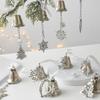 Wonderful Silver Christmas Bell Ornament Iron with Ribbon Xmas Jingle Bells DIY Holiday Decoration Christmas Tree Pendant