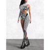 Women 3D Digital Printing Halloween Cosplay Tights Jumpsuit Adult One-piece Carnival Party Stage Show Dance Costume Outfit