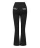 Mucent Lacsen Crack Back Lettering Bootcut Pants