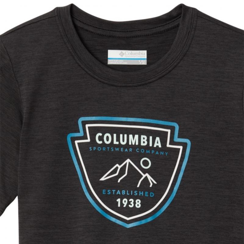 Columbia Kids ShorT Sleeve Graphic T shirT Black