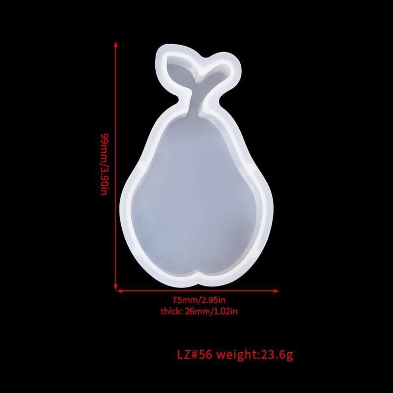 Silikonform für Kerzen in Obstform, Apfel-, Birnen- und Erdbeerform, Gießharz, Gips, Kerzen, Seifenformen, Wachsherstellung, Heimdekoration