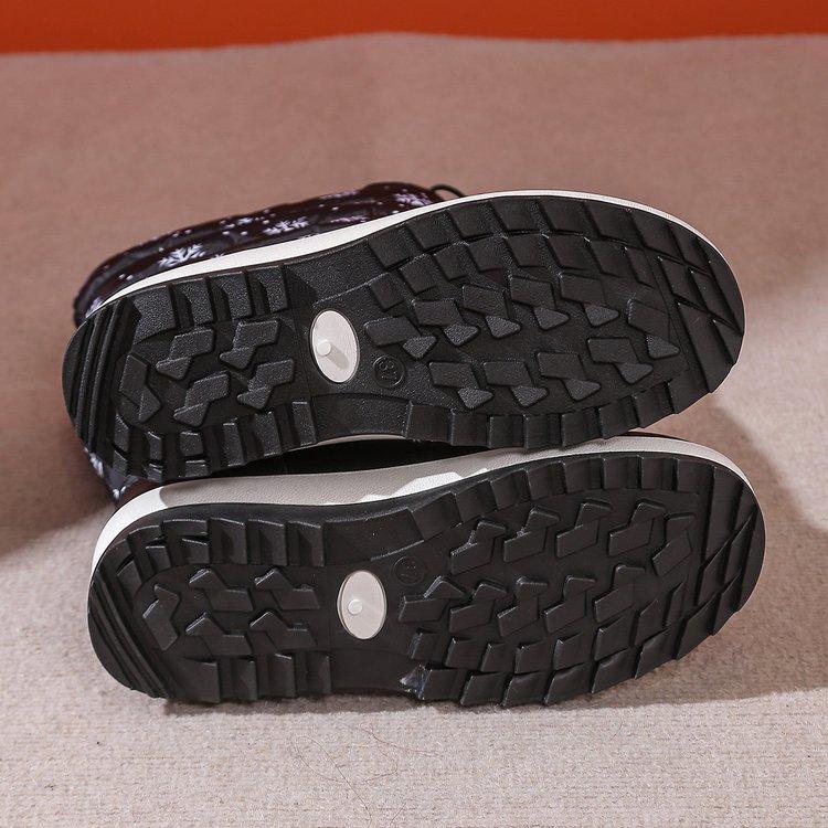 Large Size Fall and Winter New Padded Thickened Snow Boots Women's Cotton Boots Snow Boots