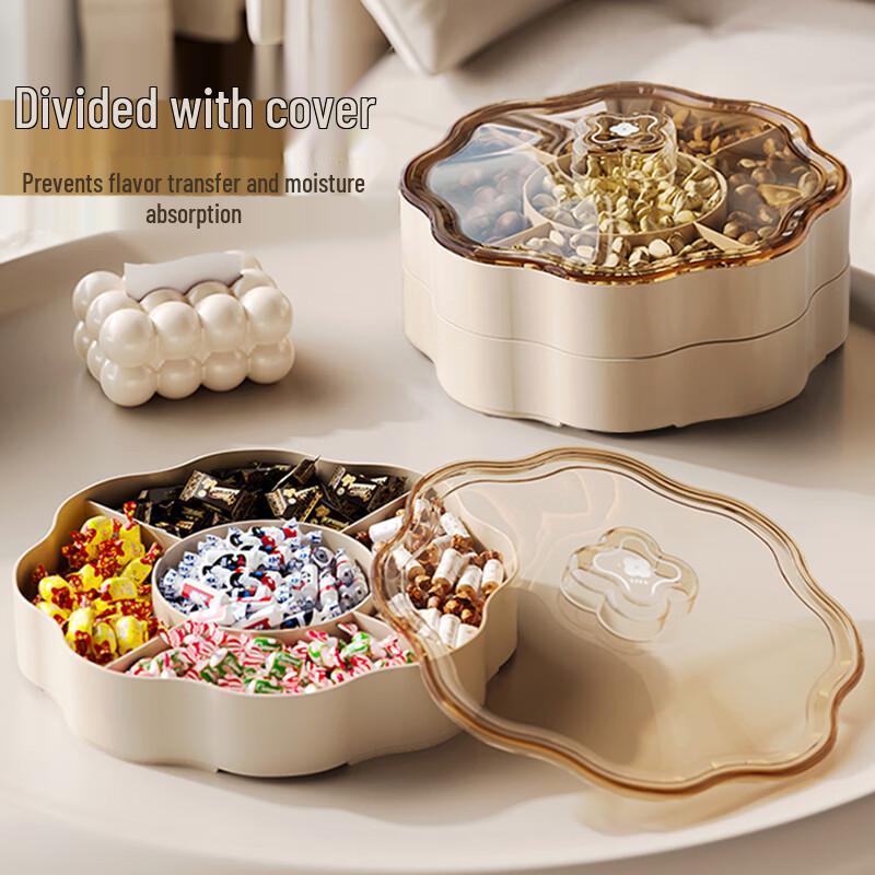 Elegant Double-Layer Candy & Snack Plate