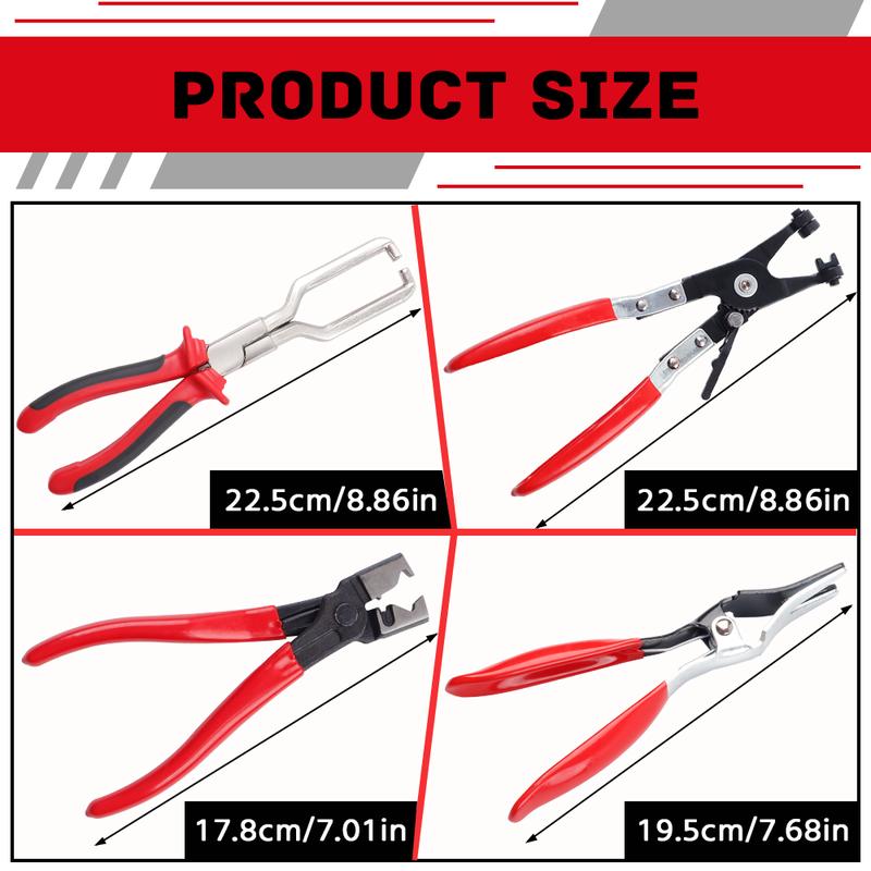 4PCS Hose Clamp Pliers, Car Oil Pipe Separation Pliers, Filter Clamp Pliers, Professional Auto Repair Tools, Labor-Saving Design