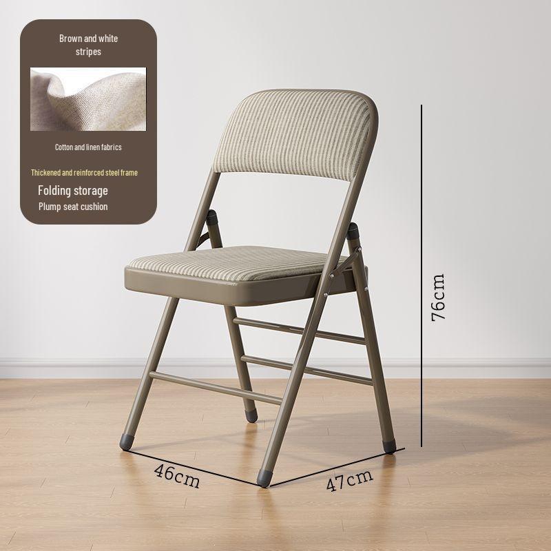 Portable Folding Chair with Backrest for Home, Office, Dining, and Dormitory Use