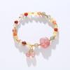 Natural Crystal Bracelet Strawberry Crystal Cat Claw Bracelet Bangles Women Fashion Jewelry Accessories Gift