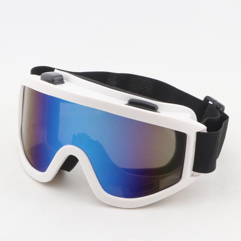 Large Frame Ski Goggles With Colored Lenses And Sponge Anti-Collision Anti-Glare Lenses Outdoor Sports Snowboarding And Snowboar