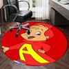 Tapete Redondo Estampado Alvin e os Esquilos Tapete para Cadeira Tapete de Área Tapetes de Entrada, para Cadeira de Escritório Sala de Estar Quarto Cozinha.