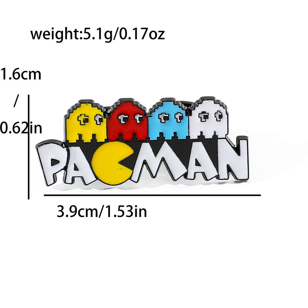 

Креативная шапка Мужской стиль Металлическая значок Pac-Man Сплав Капельная брошь Булавка Украшение