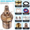 1/2pc Universal Replacement Tap Valves Brass Ceramic Disc Cartridge Inner Faucet Valve for Bathroom, Clockwise or Anti-clockwise
