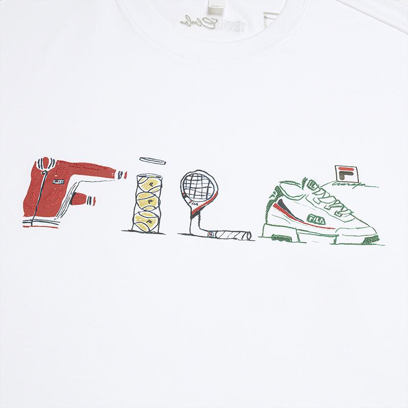 FILA Funky Comfortable Short Sleeve T-Shirt Men tops A11M633144F-WT