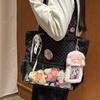 New Y2k Anime Polka Dot Ita Shoulder Bag Two-dimensional Large Capacity Cute Girl Transparent Tote Bag Otaku DIY Display Handbag