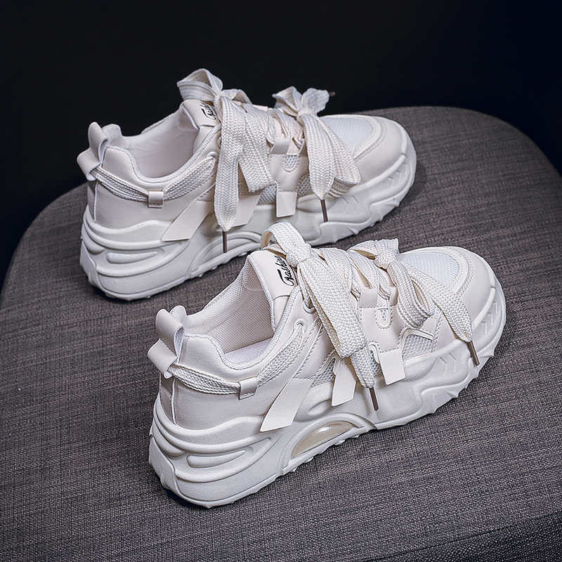 Fashion Thick Sole Anti Slip Shoes Size 33 Woman Basketball Black Spring Women's New Sneakers Sports Portable Latest Super Brand