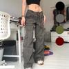 Novedades Otoño/Invierno para Mujer Casual Retro Ropa de Trabajo Jeans de Papá Sueltos Pierna Ancha Pierna Recta Pantalones Vaqueros para Mujer