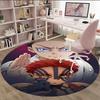 1pc Akaza  Carpet, Round Rug, Comfortable, Suitable for Entryways, Living Rooms, Office, And Bedrooms, Christmas Decoration