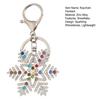 Keychain Pendant Sparkling Rhinestones Inlaid Snowflake Design Key Holder with Lobster Clasp Backpacks Car Accessory