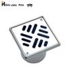 Modern Stainless Steel Panel PP Material Square Floor Drain Anti-Odor 100MM*100MM for Bathroom Balcony