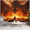 Epic Dragon Fantasy Tapestry Wall Hanging 150x300cm Mythological Art Decor for Gaming Man Cave Room