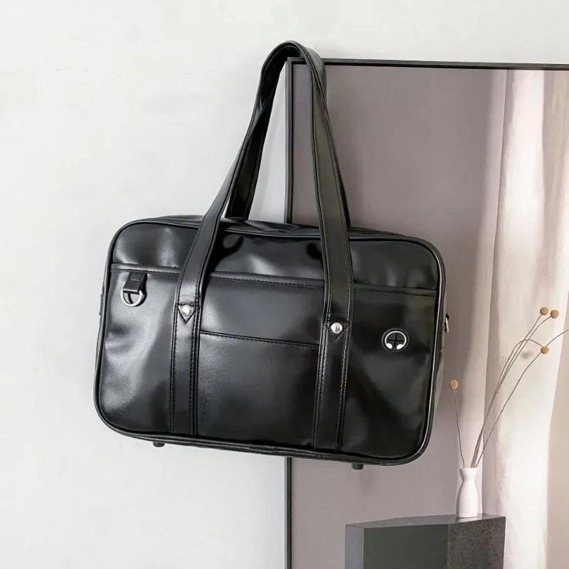 Casual PU Shoulder Bag Junior High School Students School Bag Handbag Anime Uniform Bag Tote Bags for Women