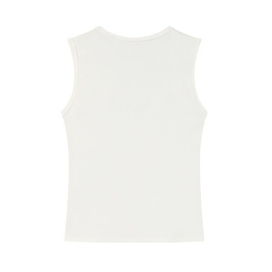 FILA Heritage Fashion Casual Versatile Skin-Friendly Soft Comfortable Sports Tank Top Women Tops F11W538111F-WT