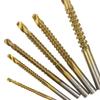 6Pcs HSS Twist Drill Bits Set Titanium Coated Drill Bit 3-8mm Serrated Grooving Spiral Jagged Saw Drill Bit Composite Drill Bits
