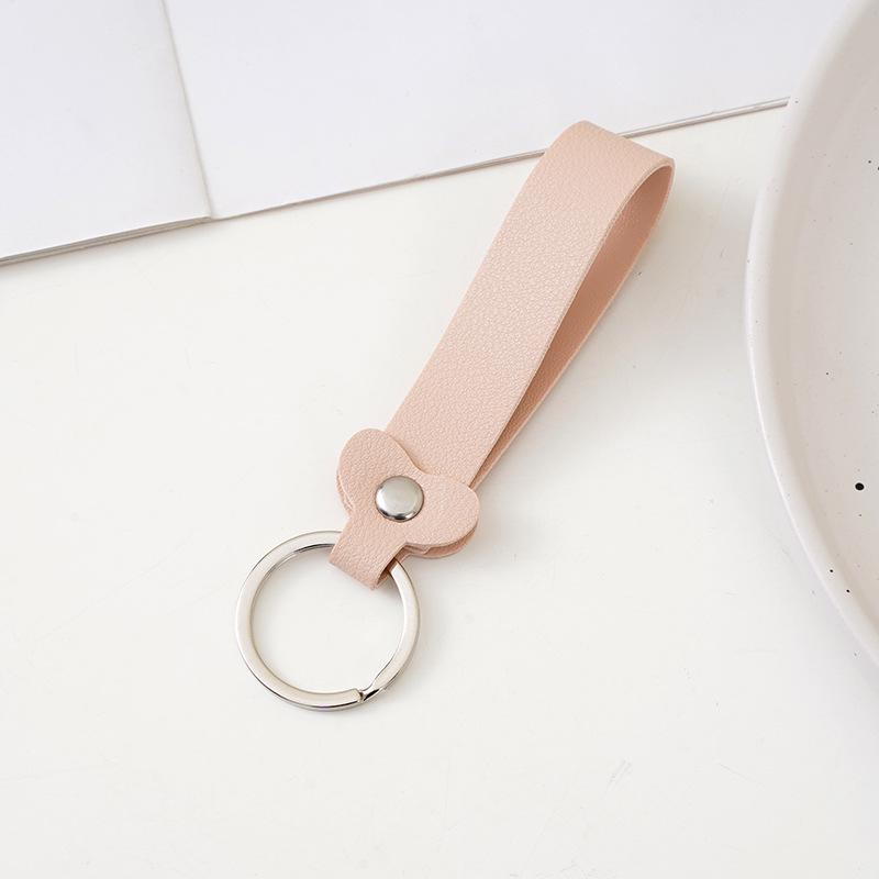 Cross-Border Multi-Functional Macaron Leather Car Keychain: Personalized, Creative, Multi-Color Metal Design.