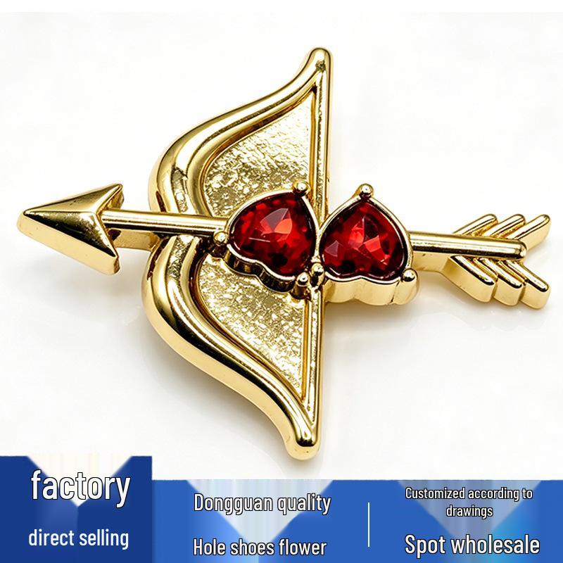 Metal Cupid Series Flower Shoe Charms: Versatile Crocs Accessories & Buckles