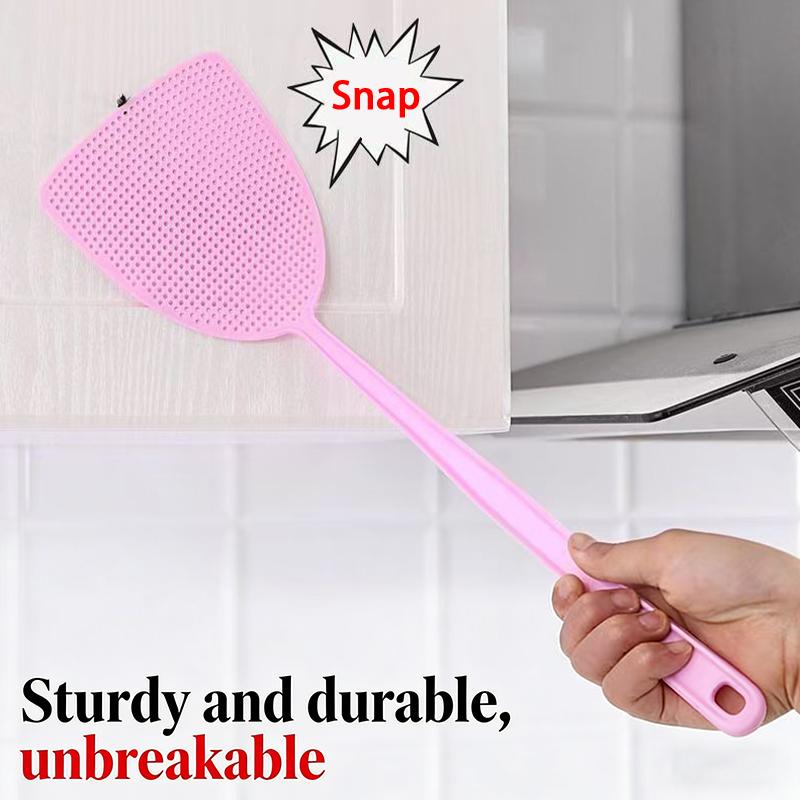 Large Long Plastic Fly Swatter Heavy Duty Hand Operated Bug Insect Killer Flexible Thick Handle For Kitchen Living Room