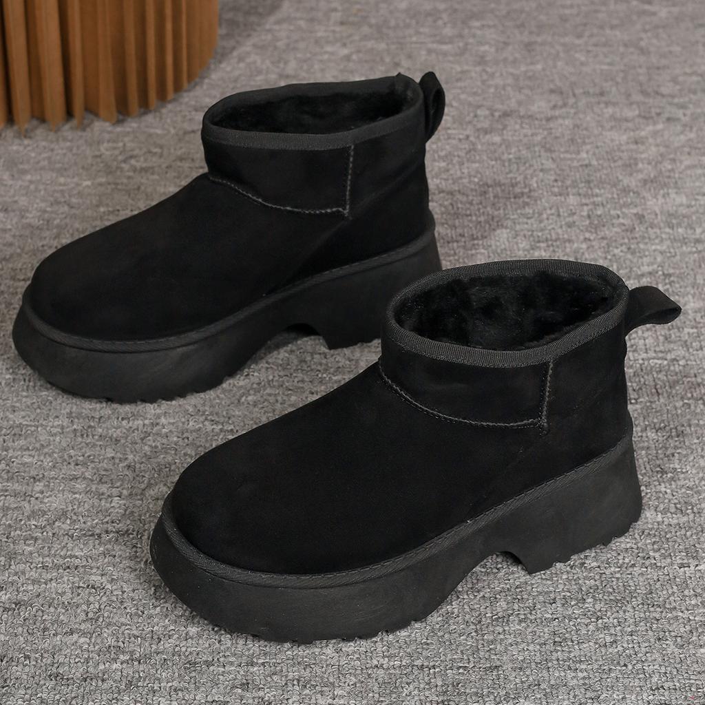New Warm Cotton Shoes, Women's Anti-slip Sleeve Boots, Thick-soled Height-increasing Snow Cotton Boots