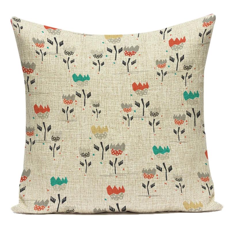 Decorative Throw Pillows Case Mandala Flower Geometric Middle Asian Ethnic Style Polyester Sofa Home Cushion Cover For Sofa