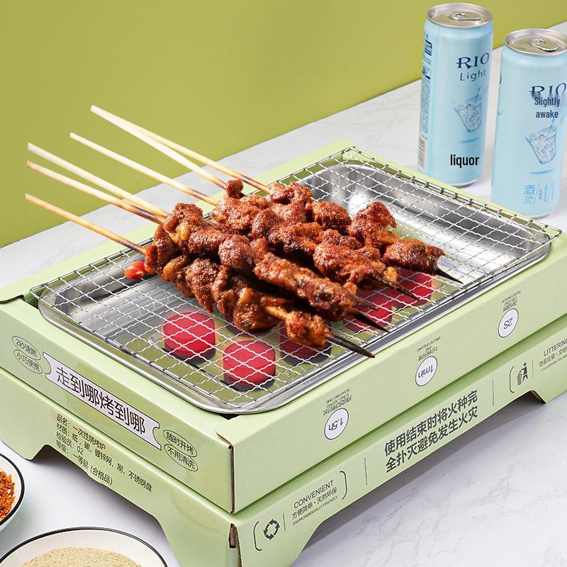 Portable Smokeless Charcoal Grill & Fire Pit for Tea Brewing and Outdoor BBQ.