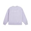 Anta Solid Color Logo Print Round Neck Long Sleeve Sweatshirt Women sweatshirt Purple 962147710-2