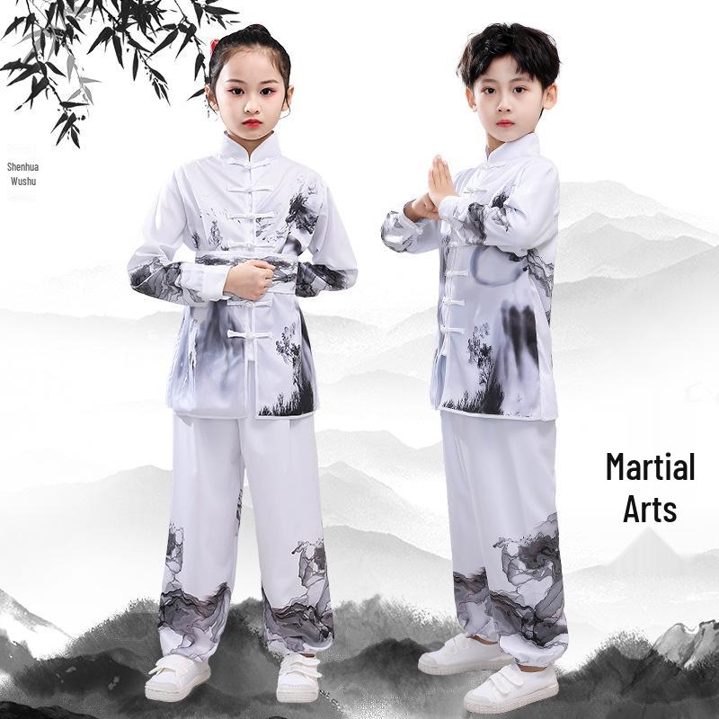 Children's Wushu & Tai Chi Performance Suit - Perfect for Kindergarten To Middle School Students' Chinese Kung Fu Fan Shows.