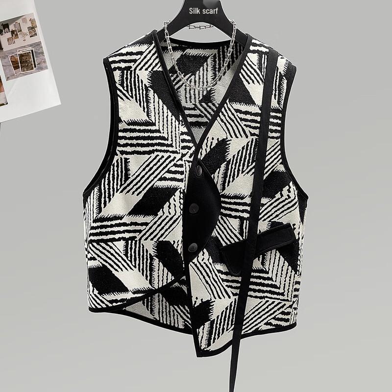 Women's V-Neck Contrast Stitch Vest